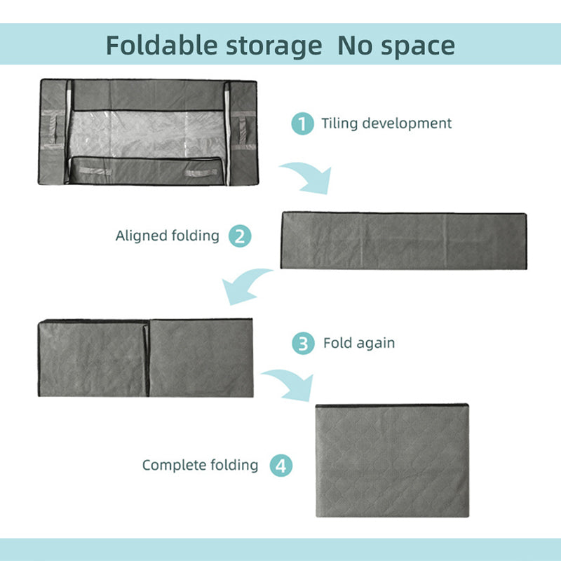 Under-Bed Storage Bag, 75L/40L - Portable Foldable Comforter & Clothing Organizer, Large Capacity Dustproof Box