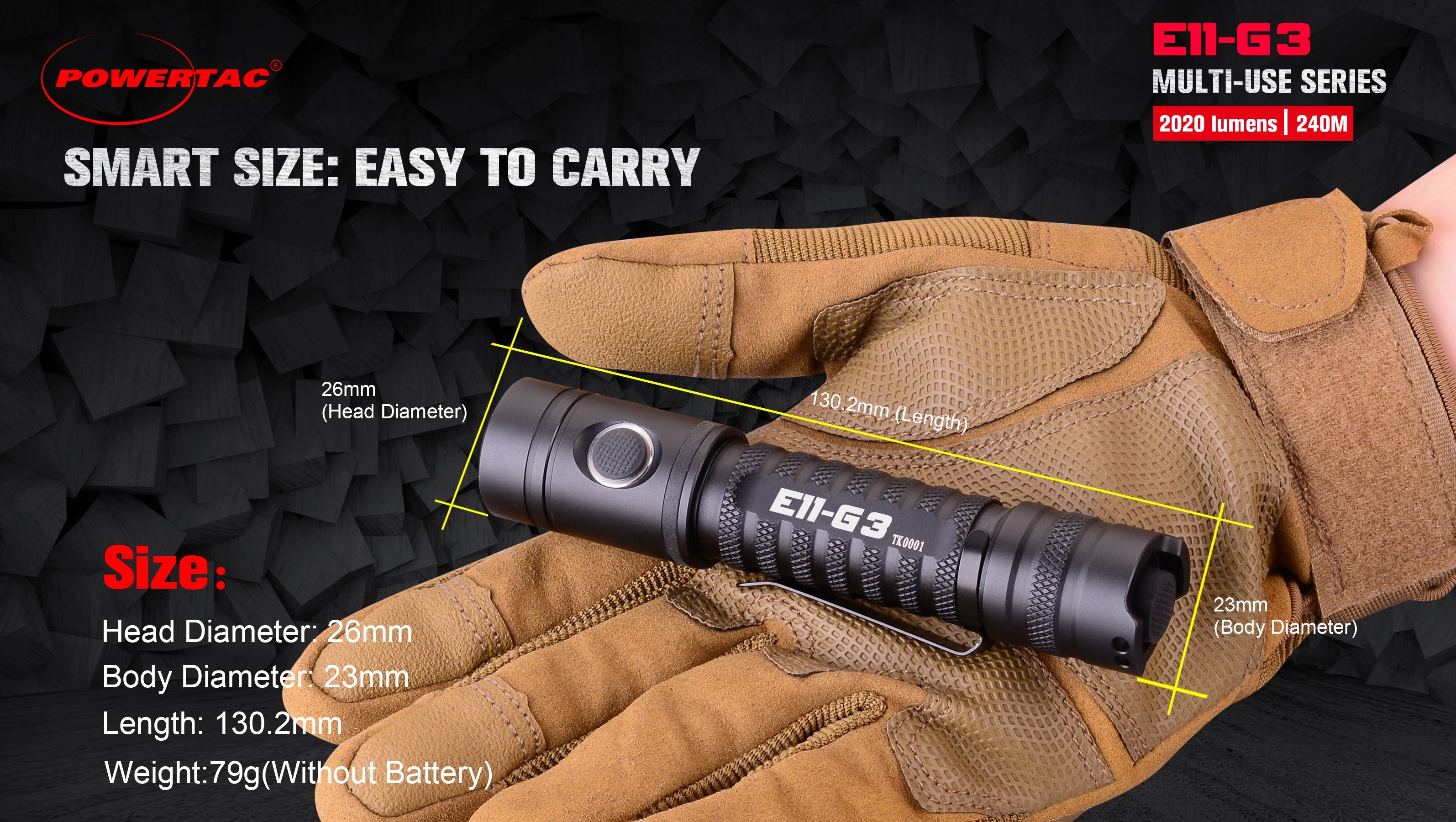 E11-Gen3 2020 Lumen Rechargeable EDC Flashlight-Best Selling EDC