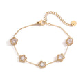Zircon titanium steel bracelet for women niche exquisite versatile and colorfast jewelry