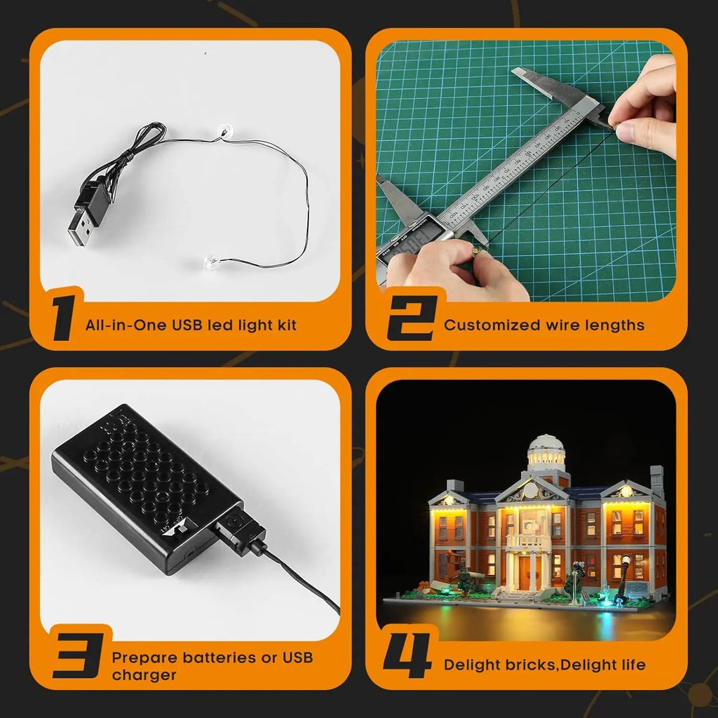 Yearicks compatible with LEGO building block lighting 76294 Xavier Genius Youth School LED decorative lighting