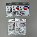 EAGLE CLAW (5 PACK) Sharp Worms & Chunk Baitholder Hook Bronze #4 10pc L181G-4