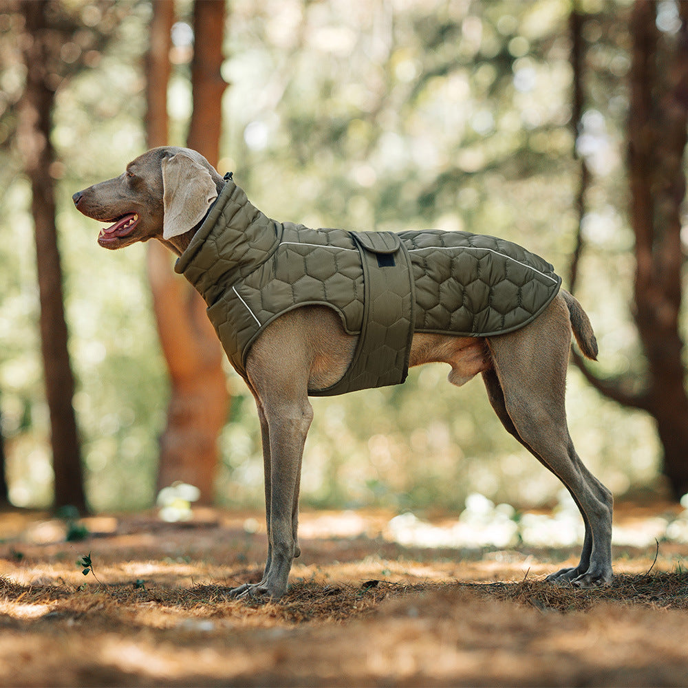 Thick and warm dog clothing outdoor cotton coat vest for winter warmth
