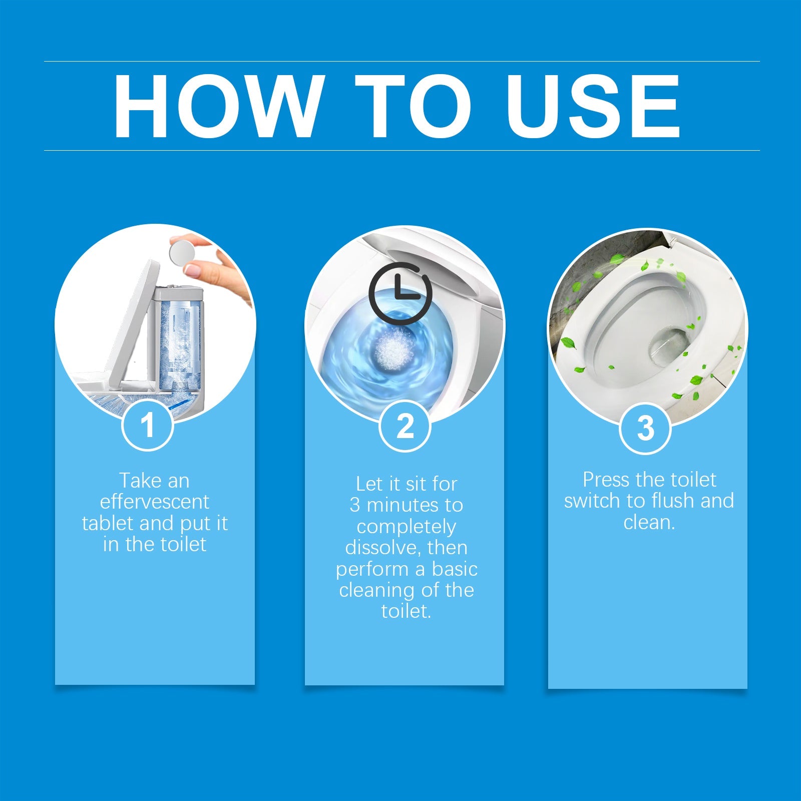 Automatic Toilet Cleaning Effervescent Tablet Toilet Deodorizer Deodorizer Automatic Toilet Odor Effervescent Tablet