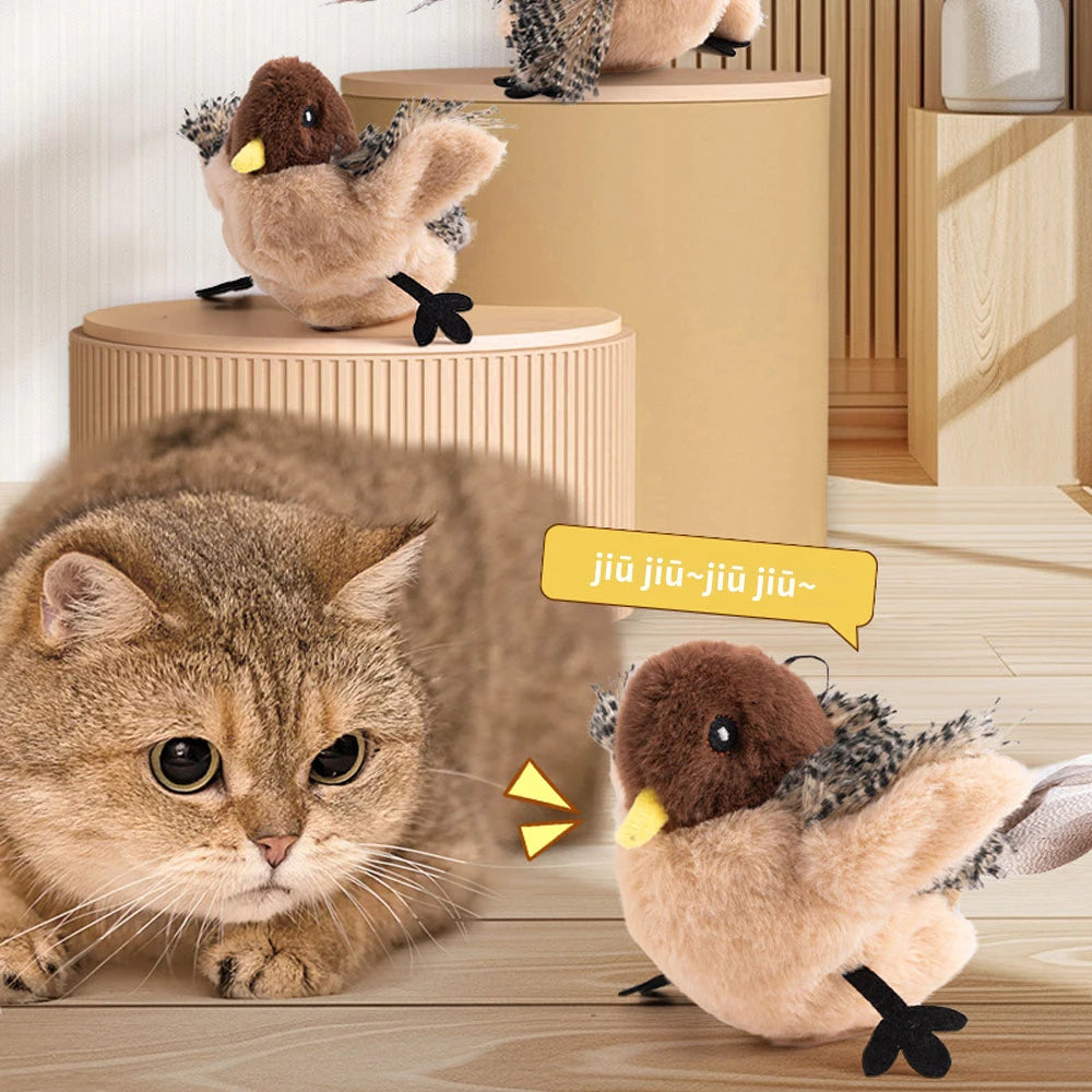 Cat toys touch sense sound teasing cat sticks plush simulation birds pet supplies grind teeth self pleasure relieve boredom