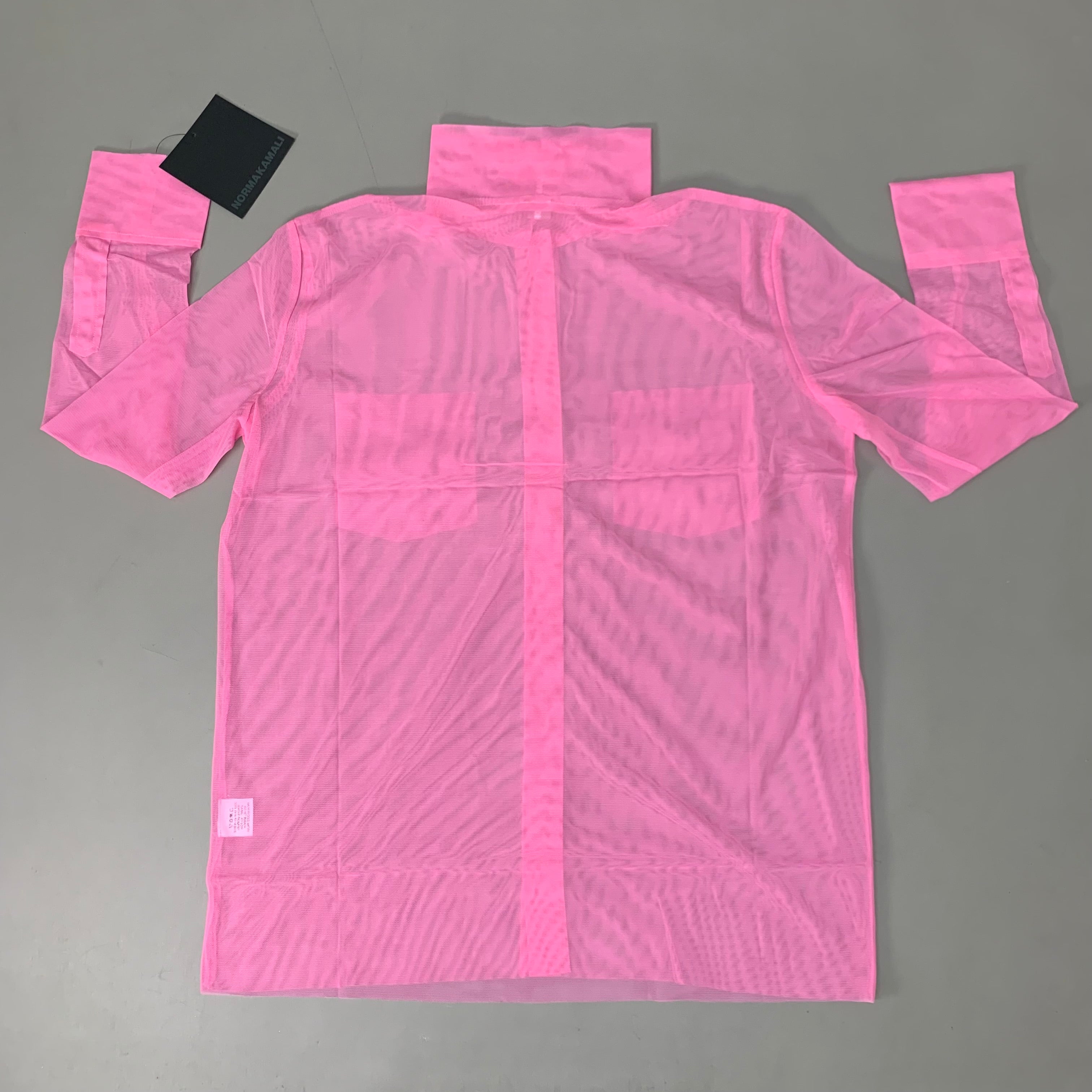 NORMA KAMALI Nk Shirt w/ Faux Pockets Sz XS/34 Candy Pink ST1236MS963966