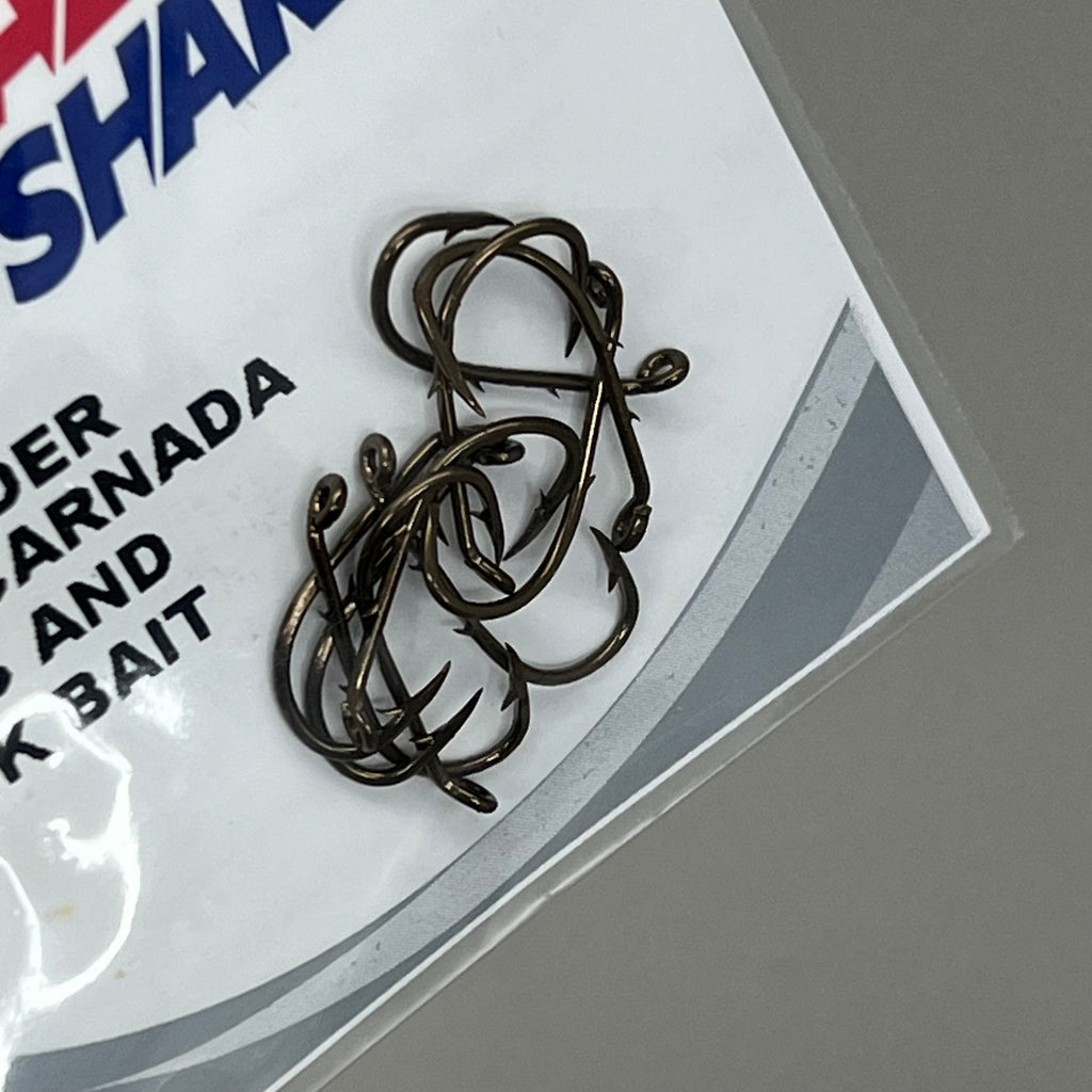 EAGLE CLAW (5 PACK) Lazer Sharp Down eye Baitholder Hook Bronze #6 10pc L181G-6