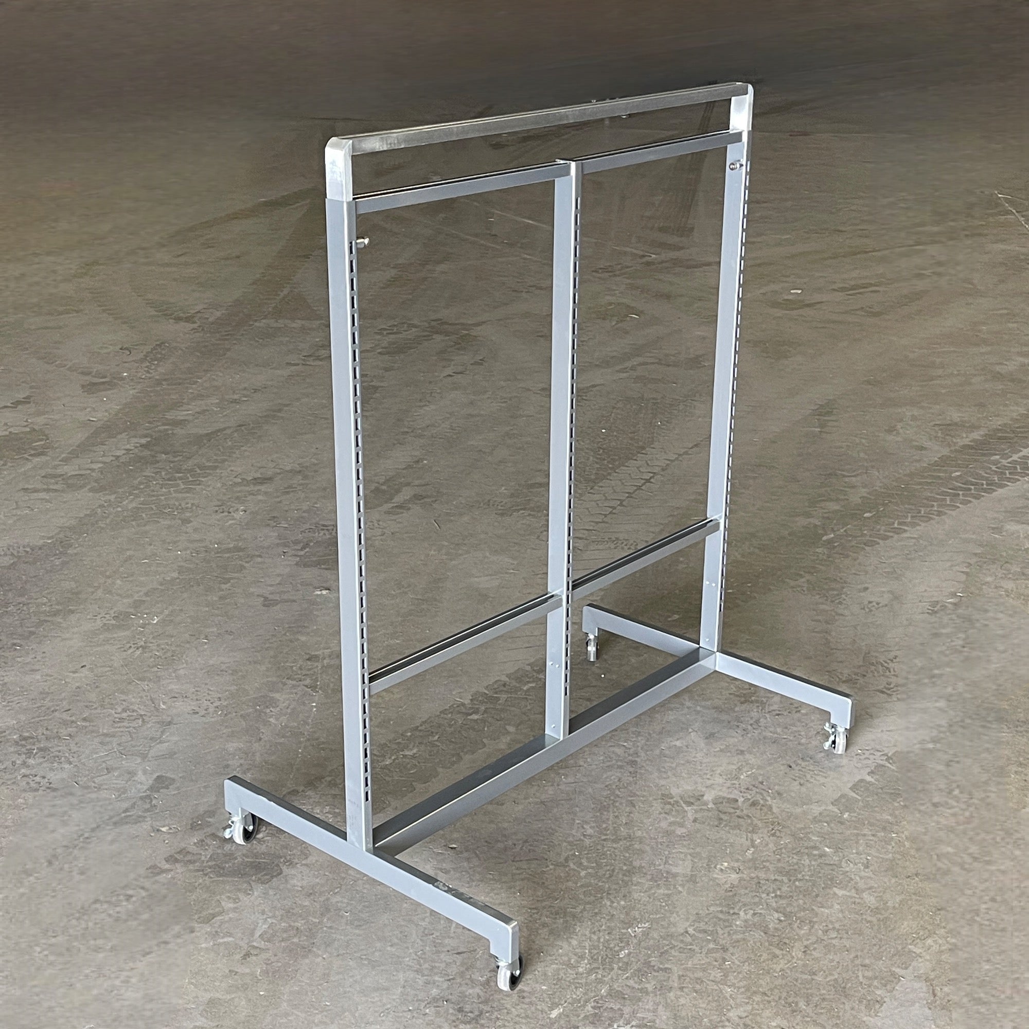 ARTITALIA GROUP Rolling Stainless Double Sided Store Display Stock Rack 48"W WF2565 (New)
