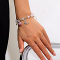 Small Fresh Butterfly Combined with Gold Bracelet Set, Rural Style Multi Element Pearl Bracelet