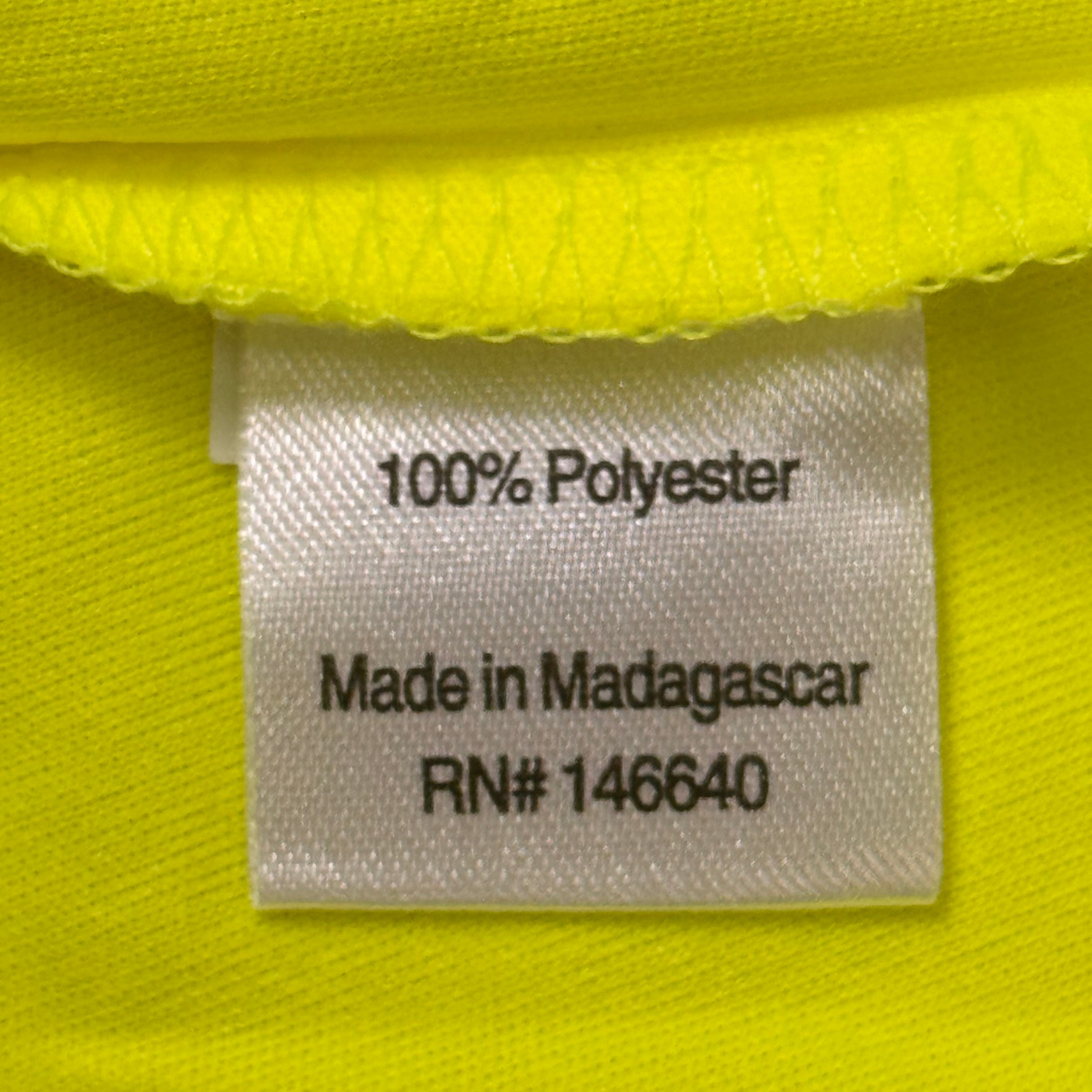 EG-PRO (5 PACK) Long Sleeve High Visibility Shirt 100% Poly SZ 2X Safety Yellow