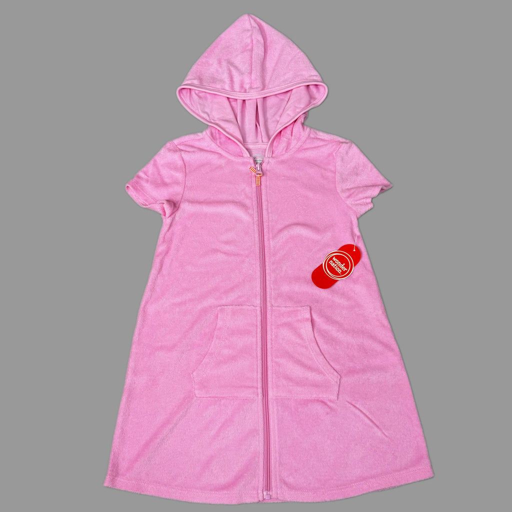 WONDER NATION Youth Swimwear Cover Up Sz- S (6-6x) Strawberry Cream 52469