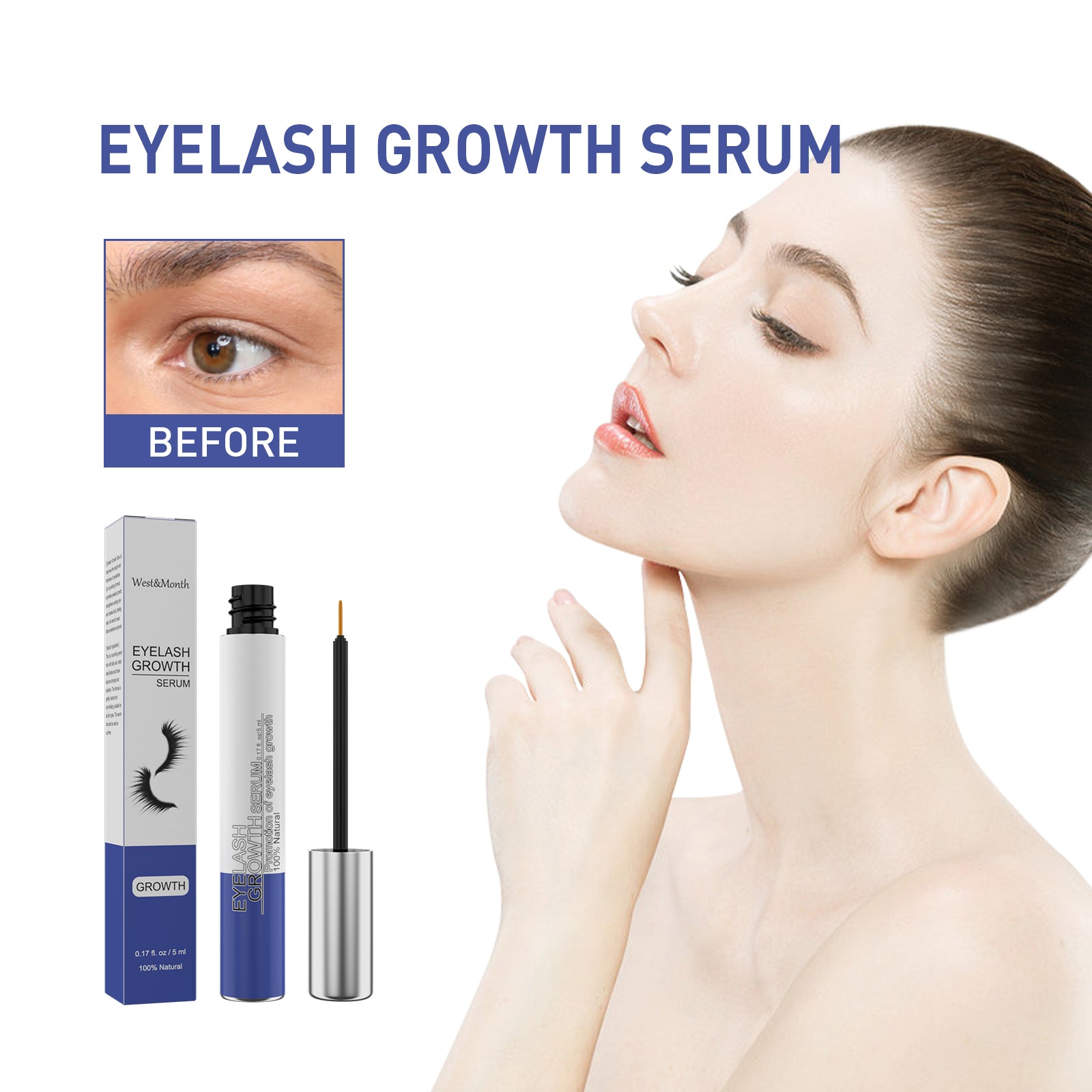 Mascara, Eyelash Curl Beauty Thick Slender Eyebrows Natural Moisturizing And Beautiful Mascara