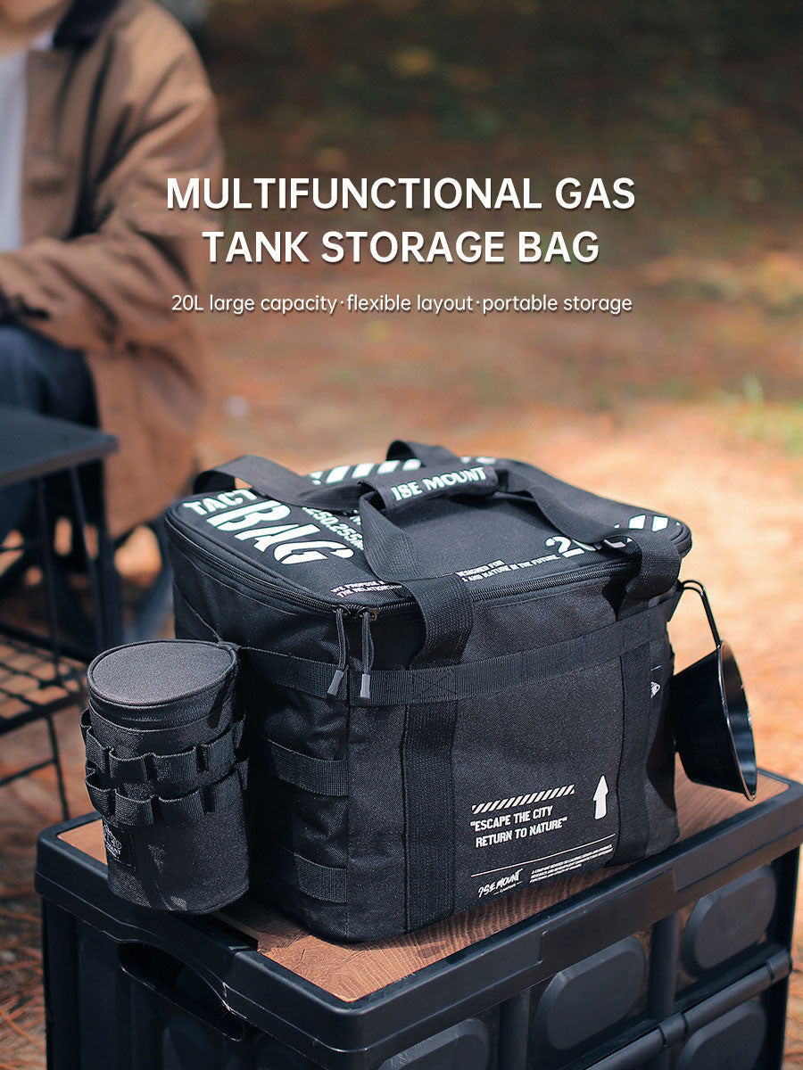Outdoor Large Capacity Storage Bag 20L Set Pot Cooker Collision Resistant Multifunctional Portable Gas Tank Storage Bag Camping