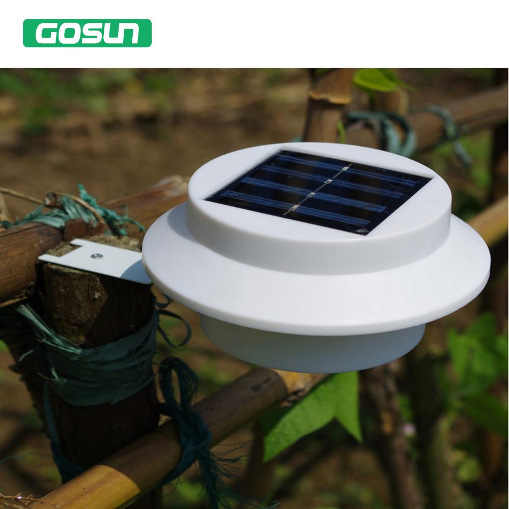 3 leds light sensor control Solar Powered Fence Gutter Solar Lights, Outdoor Security Solar Lamps