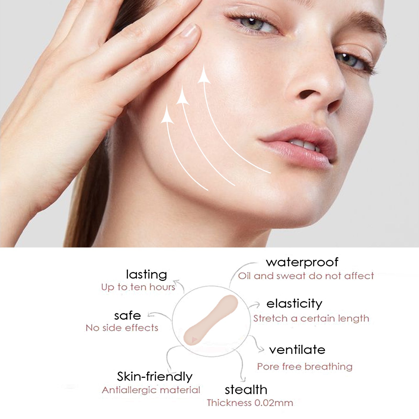 Facial Lifting Patch, Lift Face Double Chin V Face Melon Seed Face Invisible Lifting Patch