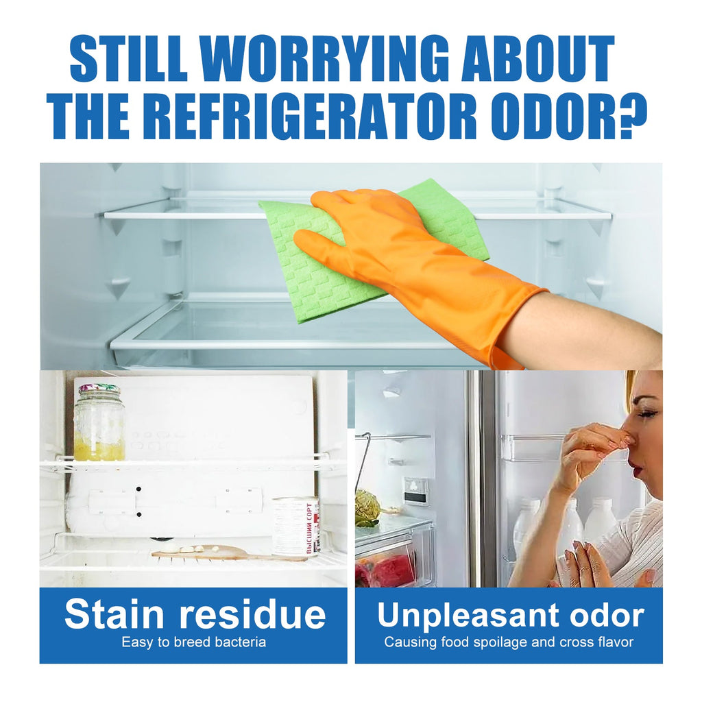 Refrigerator Cleaning Tablets, Deep Cleaning Household Freezer Crevices Descaling Odor Cleaning Effervescent Tablets