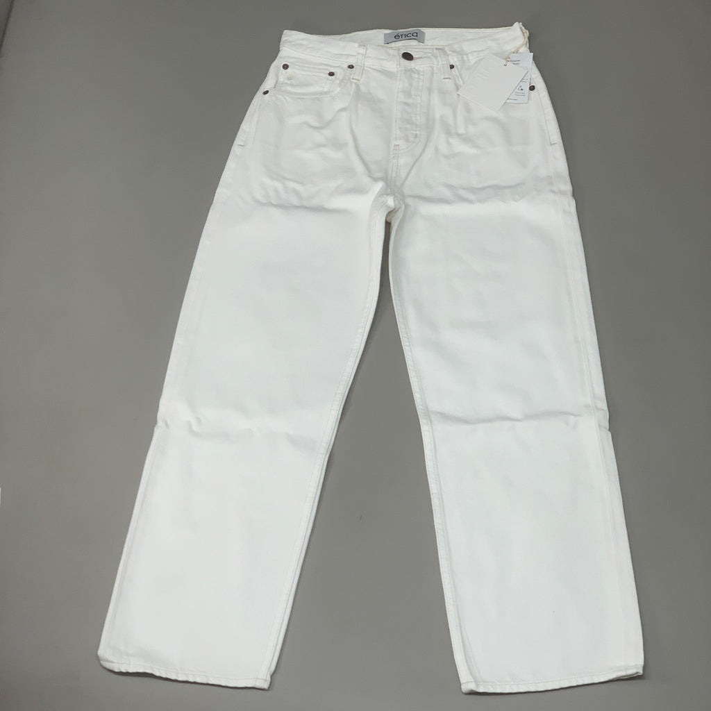 ETICA Tyler High Waist Straight Leg Ankle jeans Vintage White Size 25 EW180114A