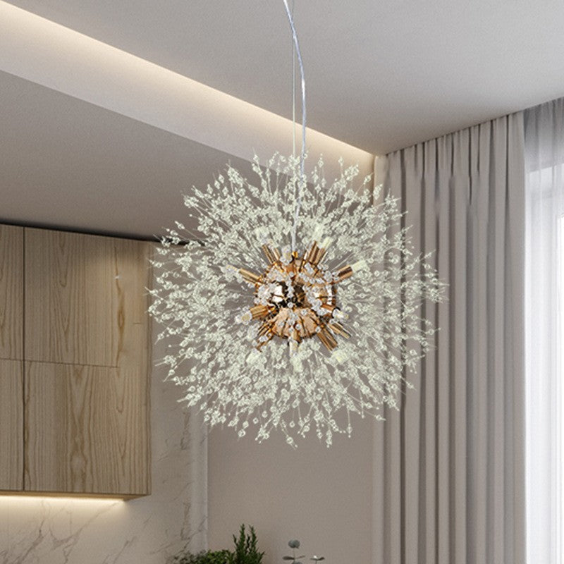 Nordic Creative Dandelion Chandelier Bedroom Bar Counter Luxury Living Room Lighting Fixture
