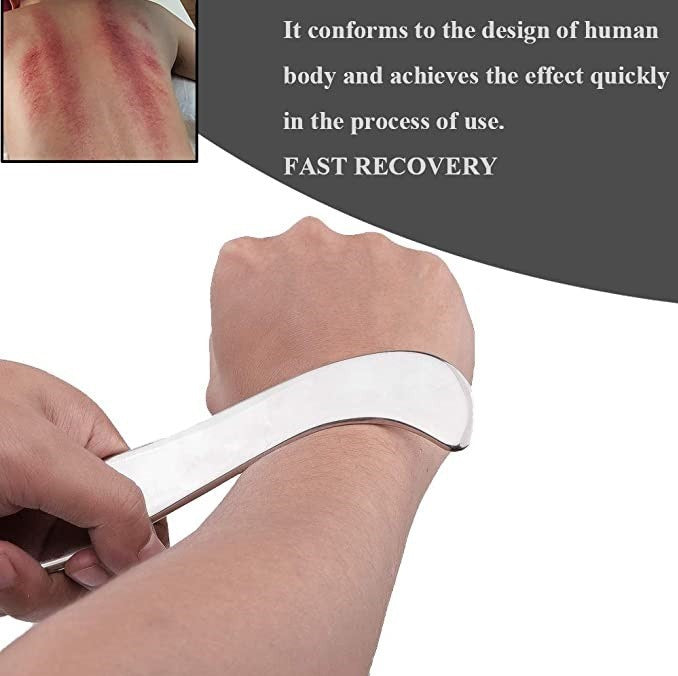 304 stainless steel fascia knife for loosening muscle tissue, scraping and relaxing S-shaped fascia knife for facial metal plate