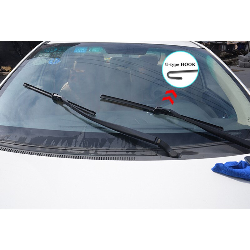 Universal U-type Soft Frameless Bracketless Rubber Car Windshield Wiper Blade 12 14'' 16'' 18'' 19'' 20'' 21'' 22'' 24'' 26''