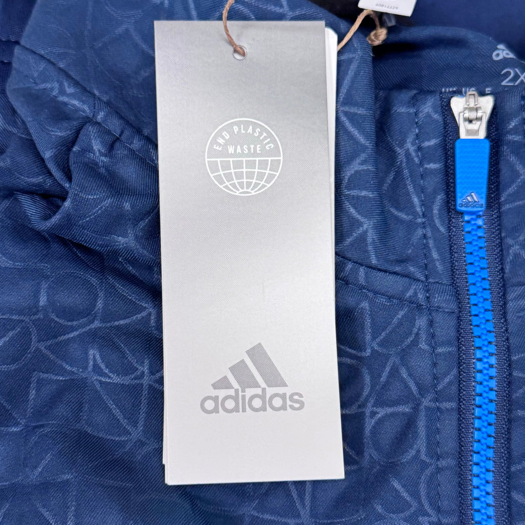 ADIDAS Deboss 1/4" Zip Men's Golf Sweatshirt Sz-2XL Navy Blue HA9118