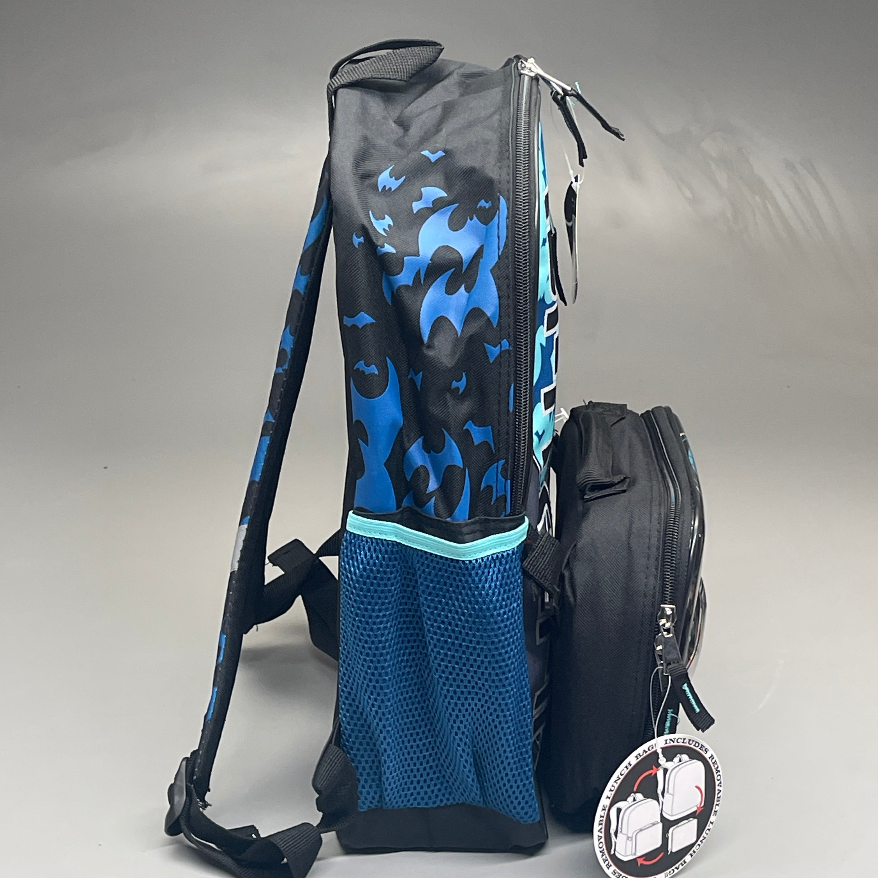 ACCESSORY INNOVATIONS Batman 10-PK Backpack & Lunch Bag Blue (New)