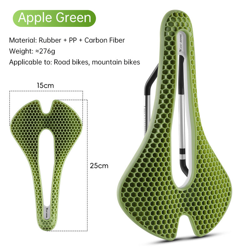 WEST BIKING TPE Honeycomb Breathable Bike Saddle – for racing, road, MTB