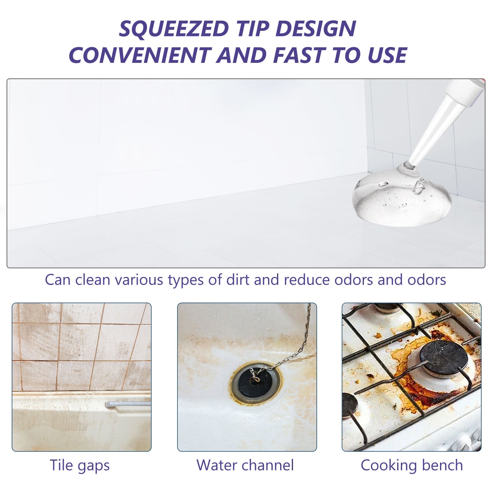 Mildew Removal Cream, Wall Stains Tile Sink Crevices Washing Machine Silicone Ring Mold Remover