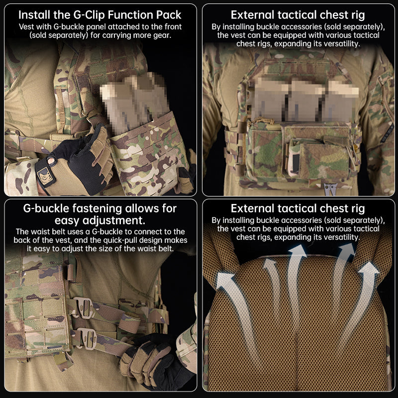 Dual-Mode Tactical Vest: Agilite G-Hook & Quick-Release Cummerbund Conversion Kit for KZ