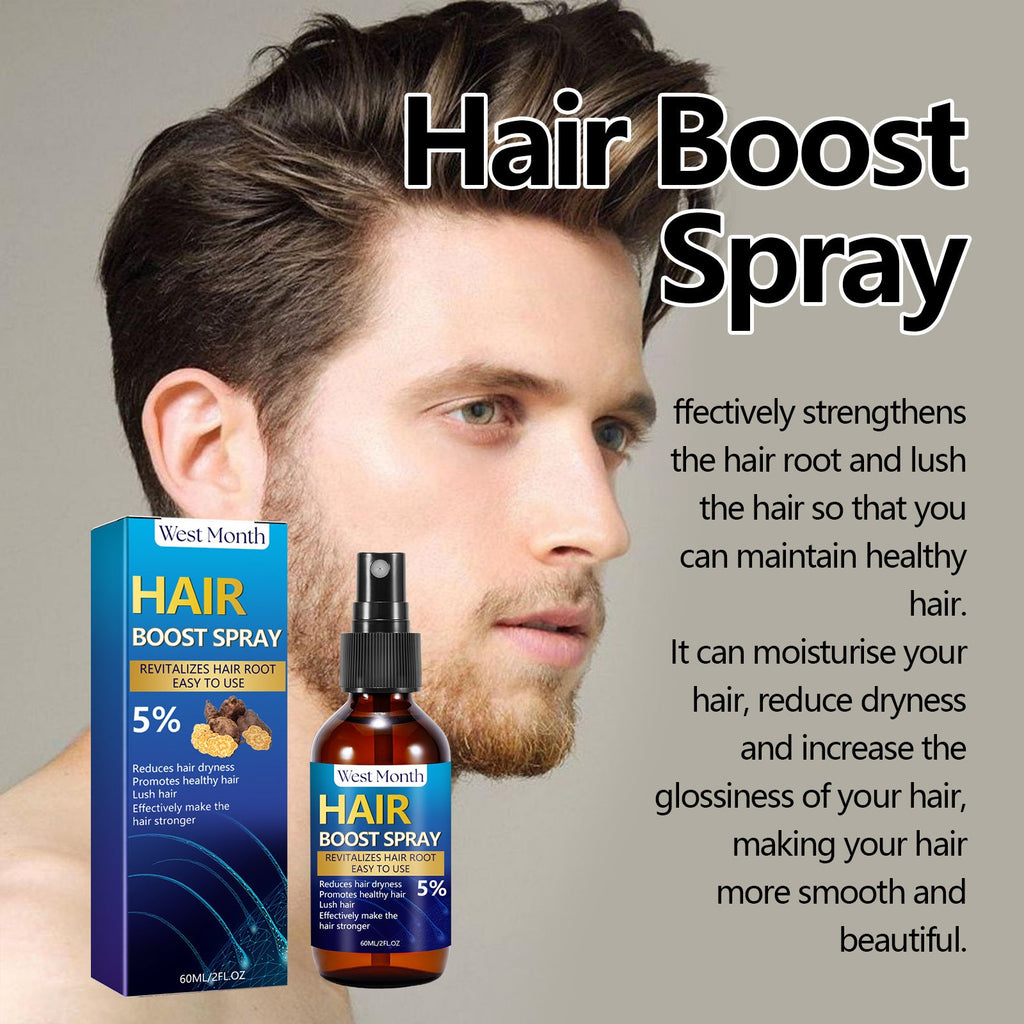 Hair Boost Spray, Strong Hair Solid Hair Moisturizing Scalp Hair Roots Beard Hair Care Spray