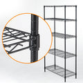 Metal wire rack storage rack adjustable rack, vertical storage rack unit (black, 35.7L x 14W x 71H)