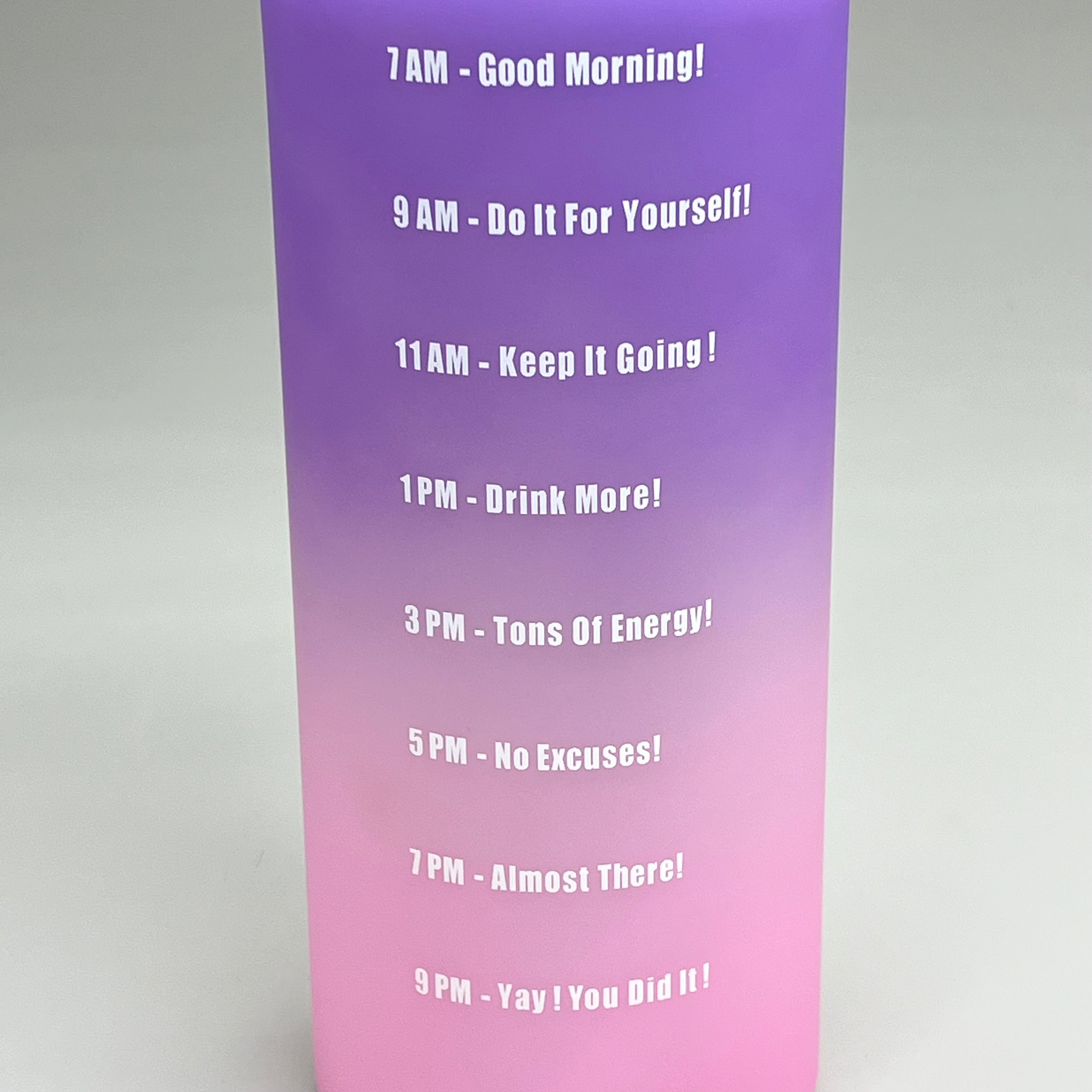 EPOCA (2 PACK) Primula Motivational Water Bottle Pink Ombre 64oz PHKH-64BL02