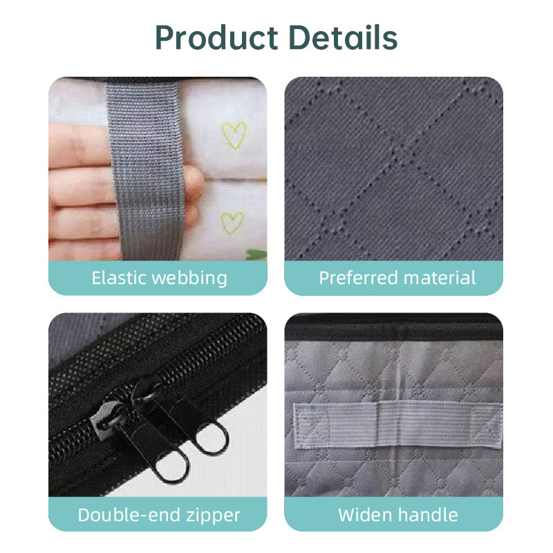 Under-Bed Storage Bag, 75L/40L - Portable Foldable Comforter & Clothing Organizer, Large Capacity Dustproof Box