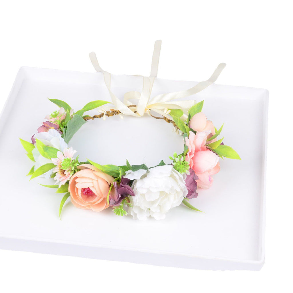Girl's flower wreath, European and American popular headband, Korean style bride, wedding studio, outdoor photography, headwear