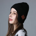 Wireless 5.0 Bluetooth Headset Cap Outdoor Warm Music Wrap Ear Cap