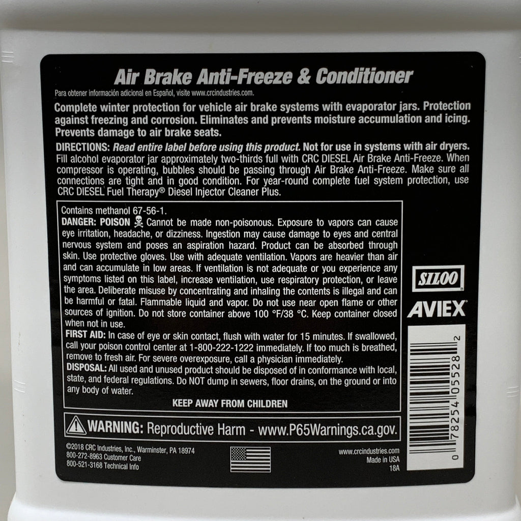 CRC Diesel Air Brake Anti-Freeze & Conditioner Winter Protection 1 Gallon 1003820