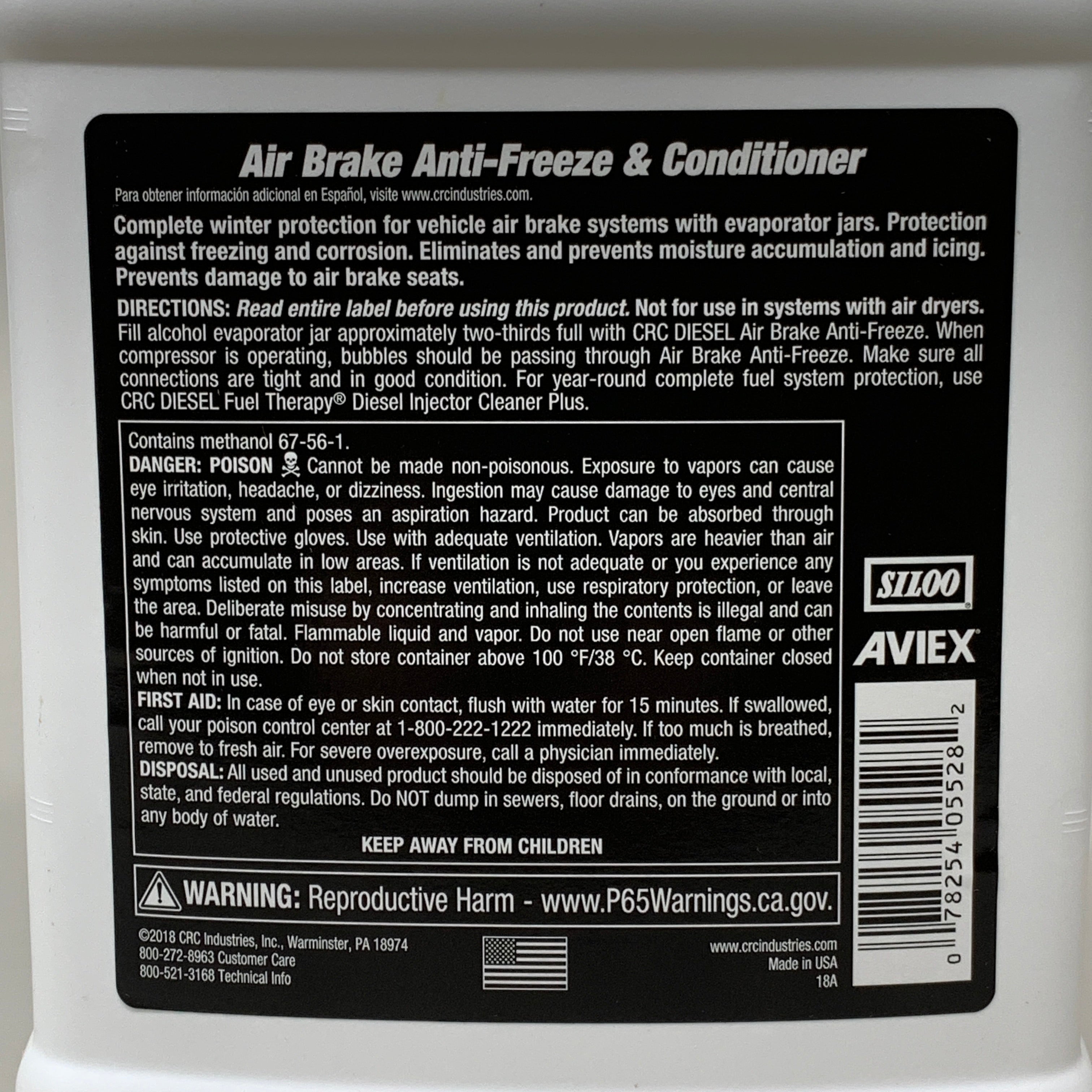 CRC Diesel Air Brake Anti-Freeze & Conditioner Winter Protection 1 Gallon 1003820