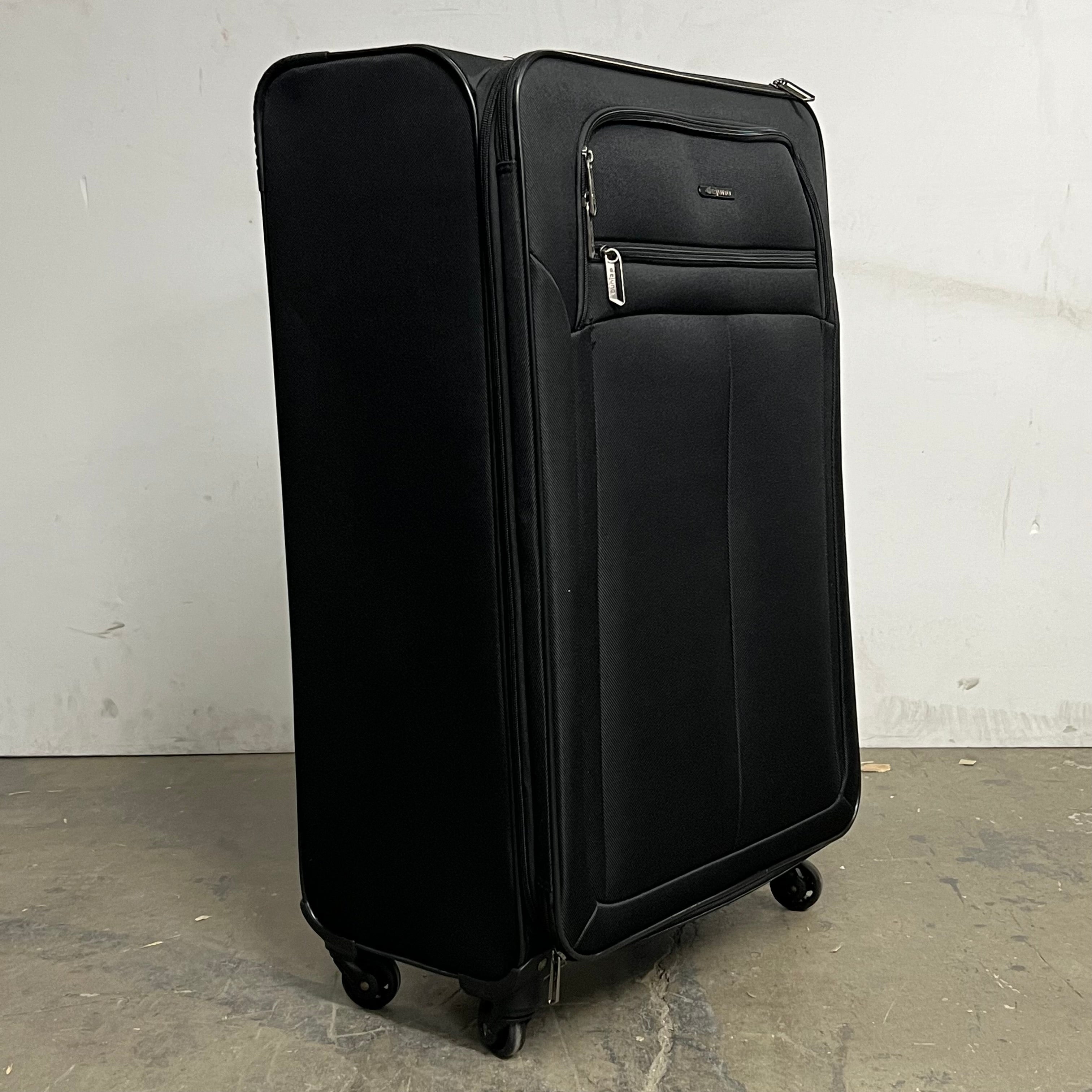 DEJUNO (3 PACK) Lightweight Expandable Spinner Luggage Suitcase Set Black 2302DJBF