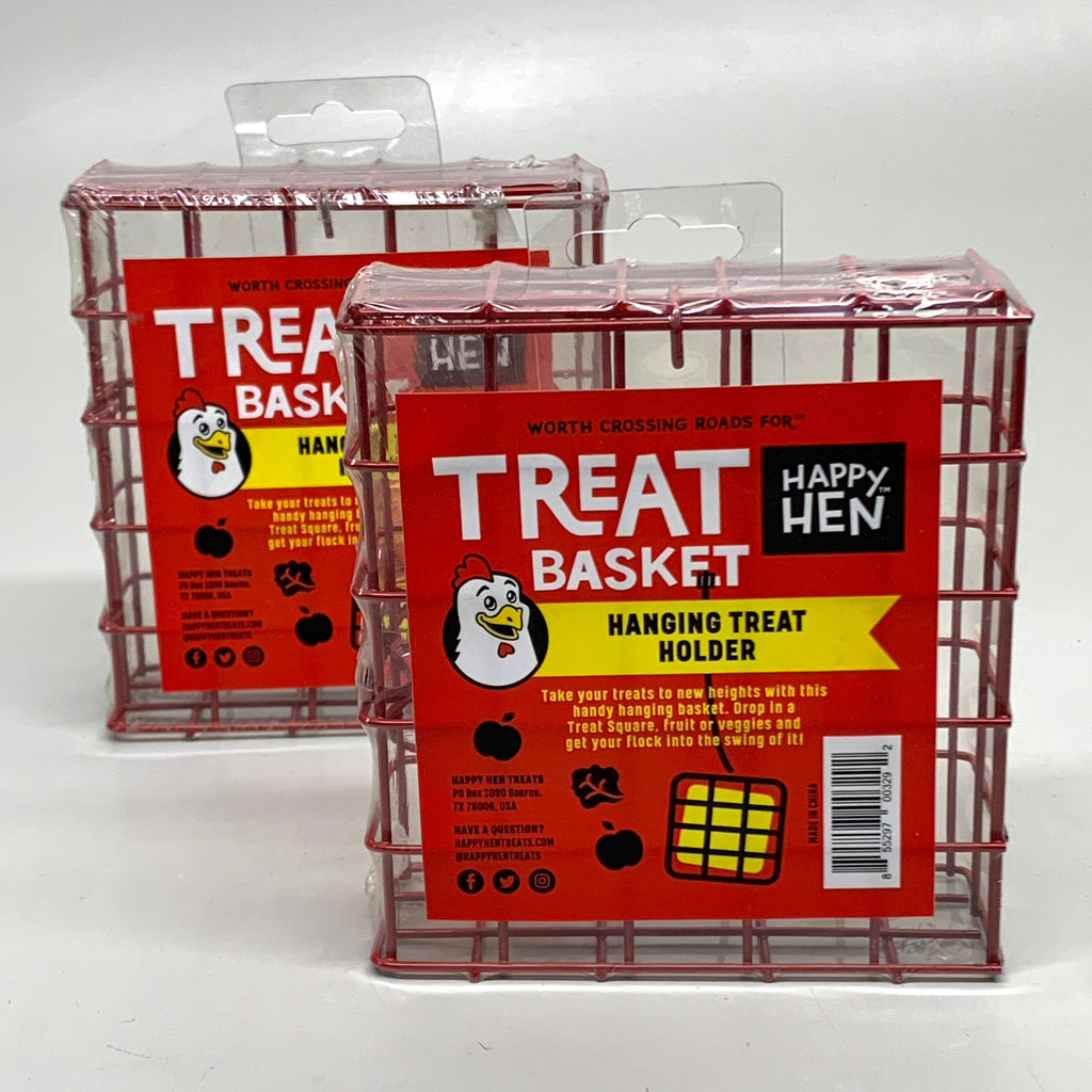 HAPPY HEN (2 PACK) Coated Steel Treat Basket Red 855297003292