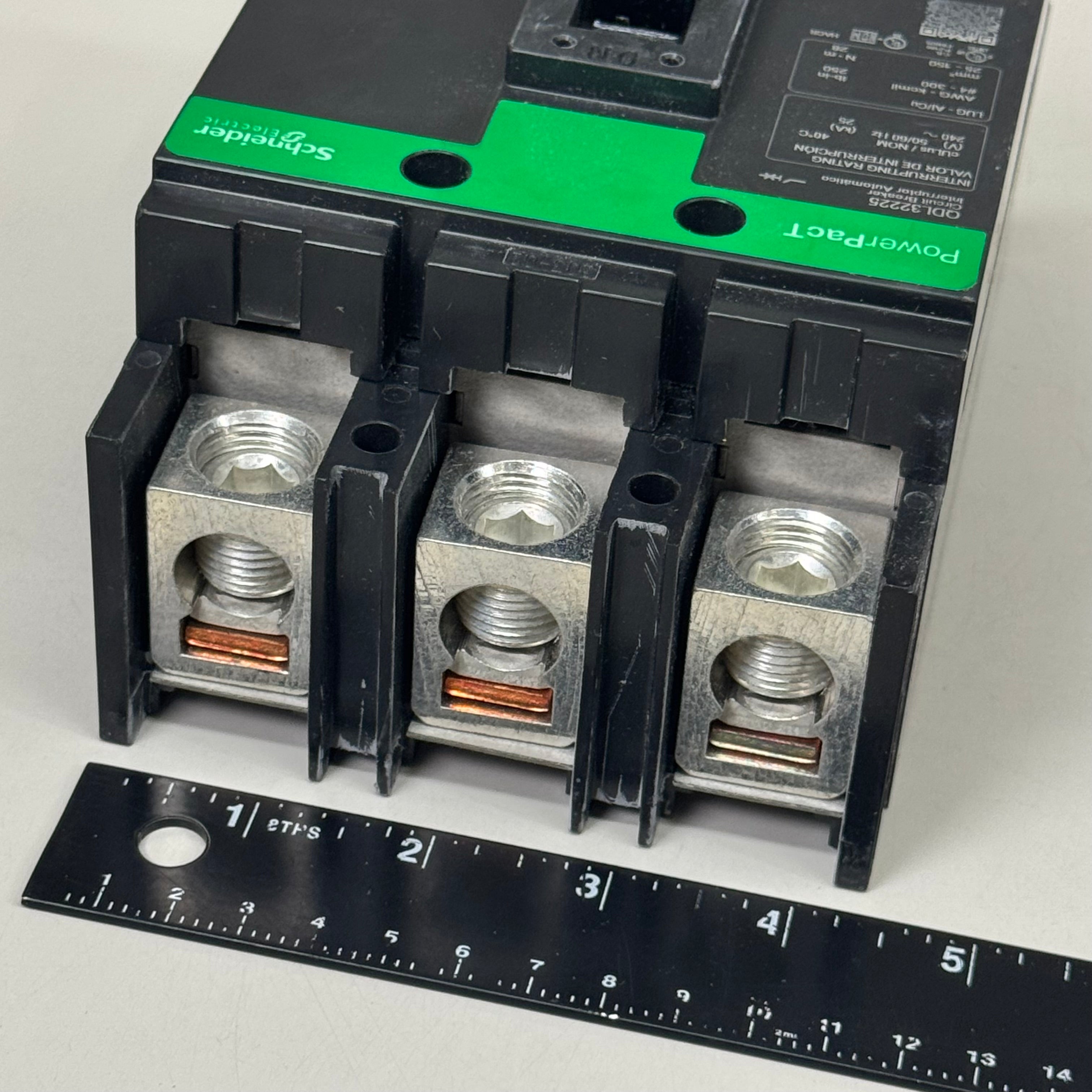 SQUARE D 3 Pole Circuit Breaker 225 A 240V Molded Case Thermal Magnetic QDL32225