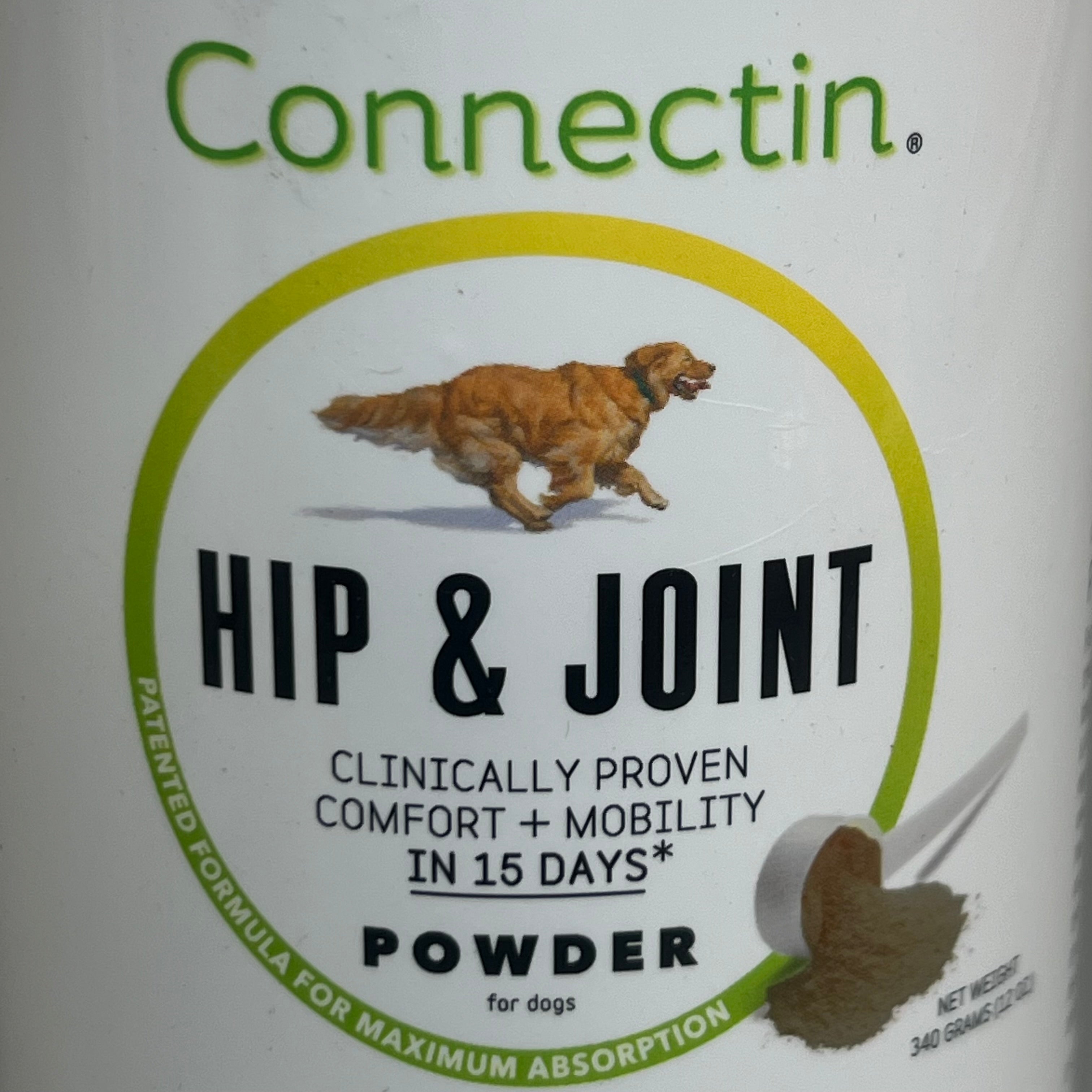 CONNECTIN Hip & Joint Powder Comfort & Mobility Dog Supplement 12 oz ea 12/26