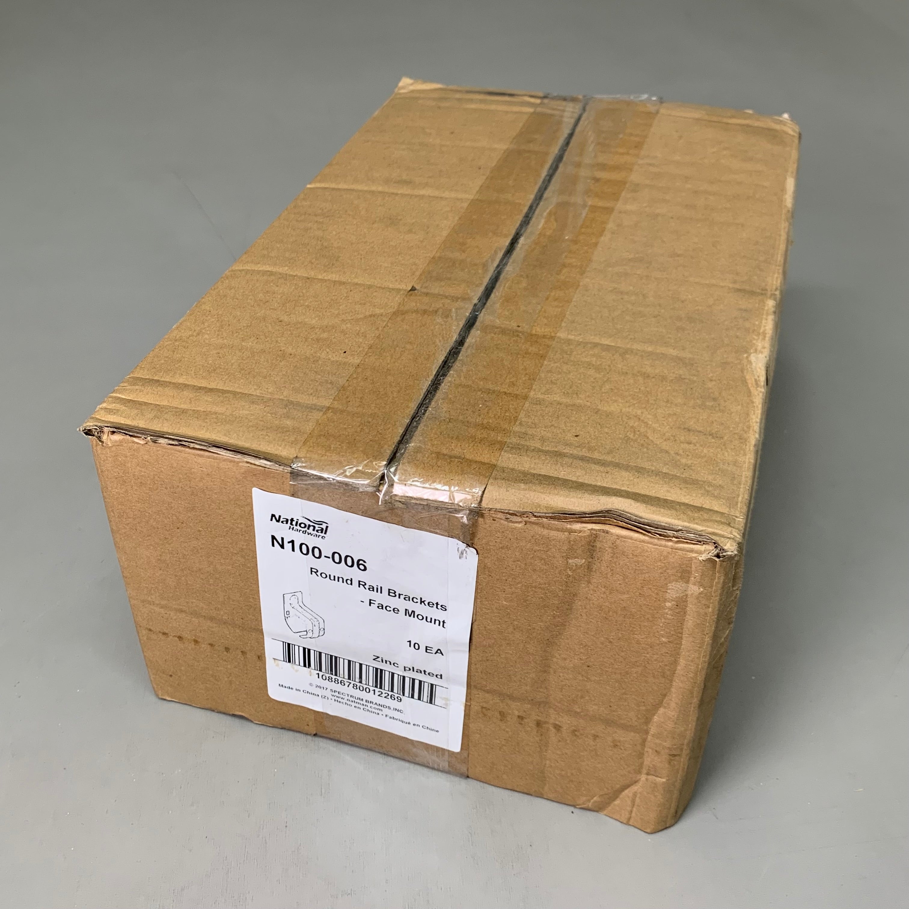 NATIONAL HARDWARE 10-PACK! Steel Round Rail Brackets Face Mount 4.5" x 3" N100-006