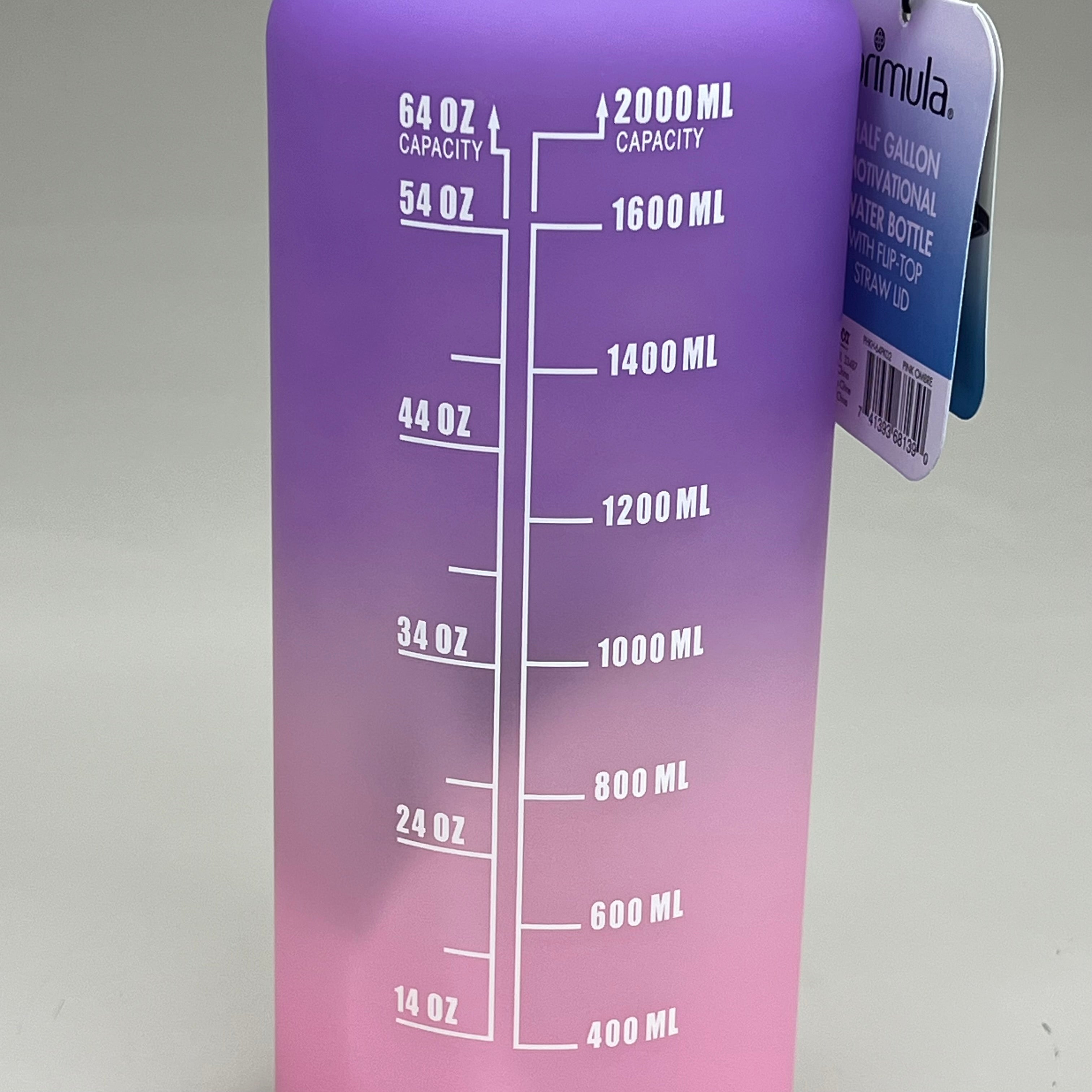 EPOCA (2 PACK) Primula Motivational Water Bottle Pink Ombre 64oz PHKH-64BL02