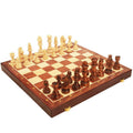 Magnetic Wood Chess Folding Chess Board Puzzle Game for Adults and Children Checkers Toy