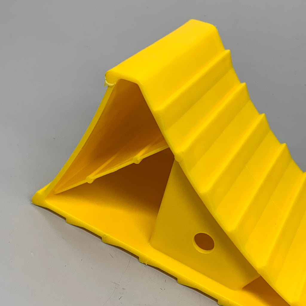 CAMCO 2 Pack Wheel Chock Yellow Fits Each Fits Tires up to 26-Inches 44412