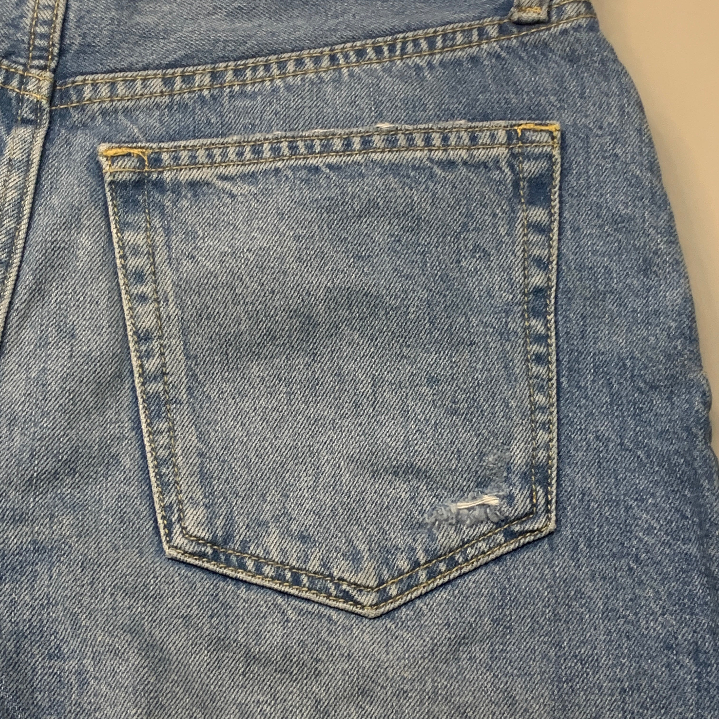ETICA Fern High Rise Shorts Certified Organic Rip Current Size 27 EW178335