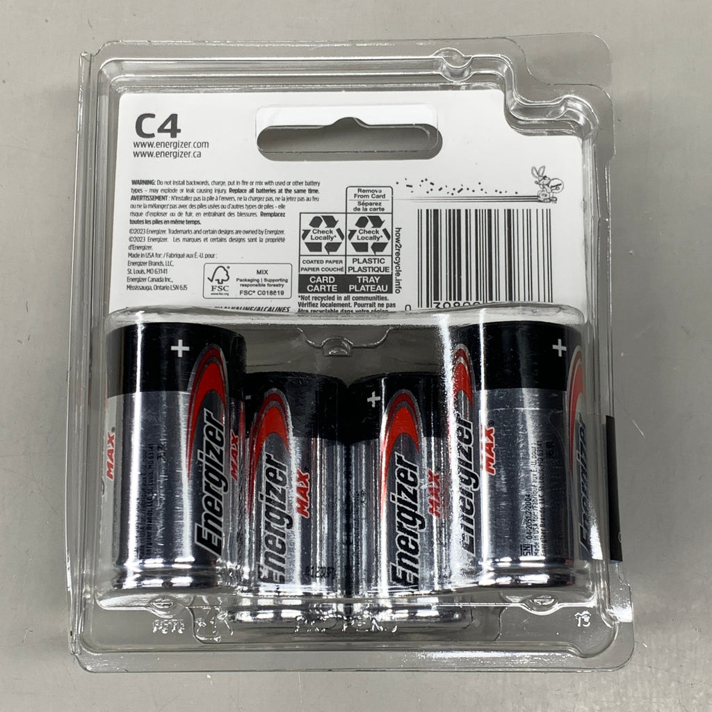 ENERGIZER MAX (3 PACK, 12 Total Batteries) C Cell Alkaline Batteries E93BP-4