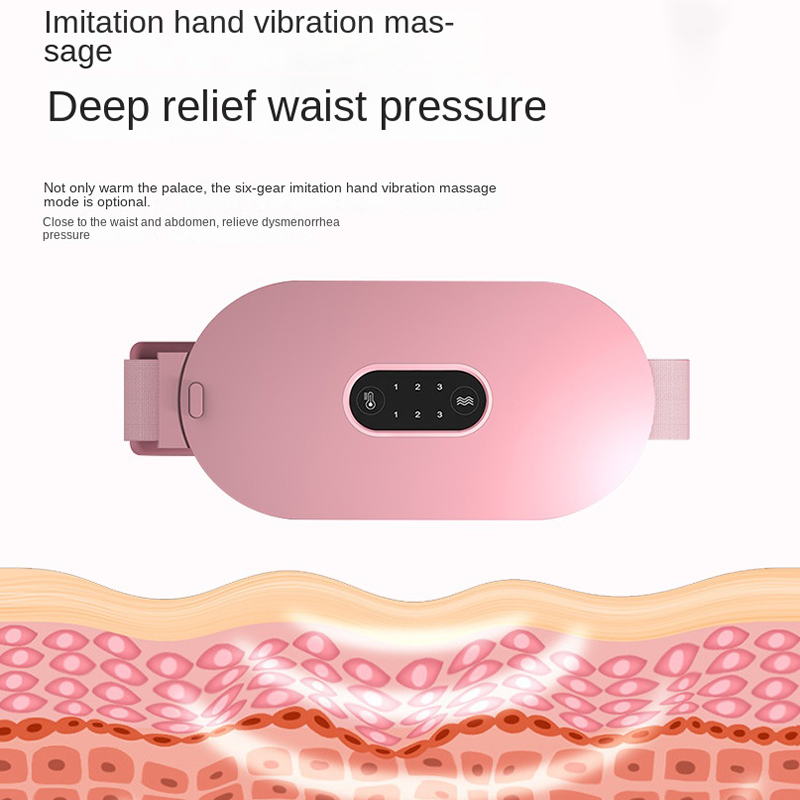 Waist Belt with Heat Therapy, Electric Heating, Rechargeable, Abdominal Warmth, Massage Function, Winter Gift for Women
