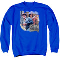 Elvis  Presley Ranch Mens Crewneck Sweatshirt Royal Blue