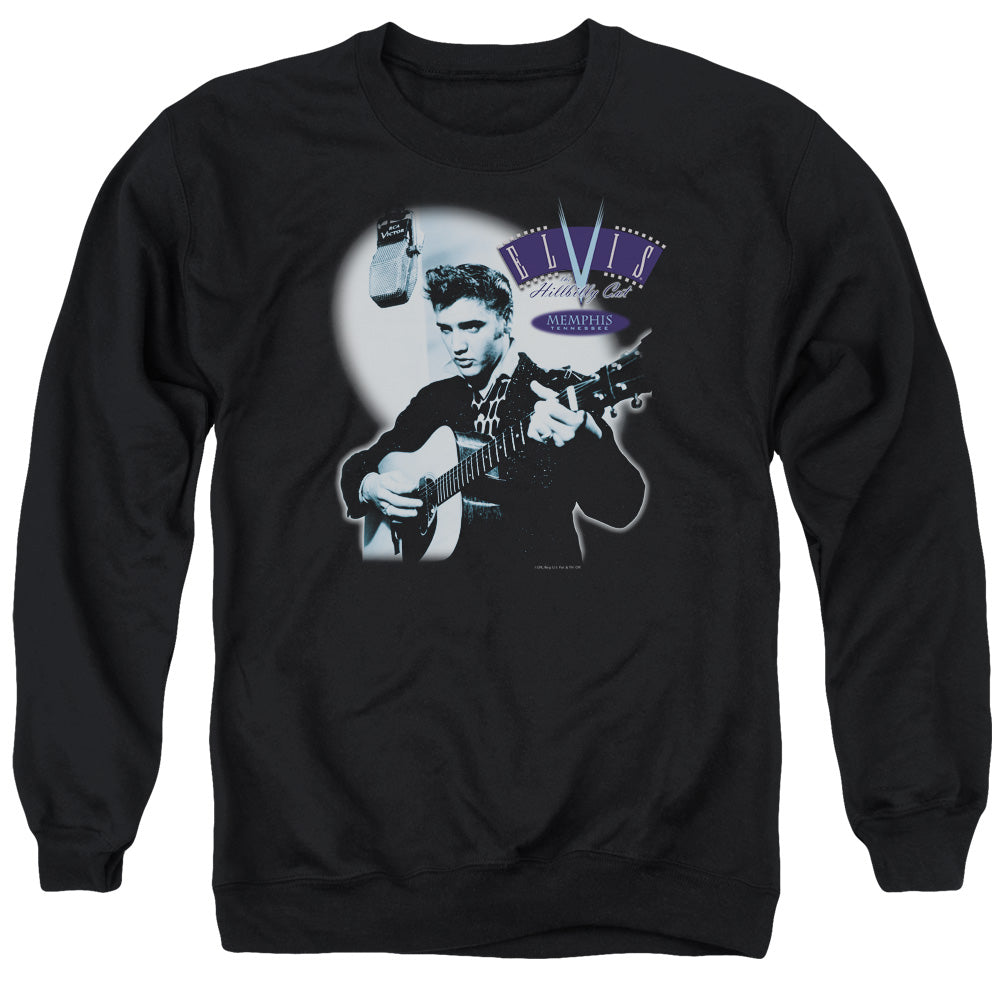 Elvis Presley Hillbilly Cat Mens Crewneck Sweatshirt Black