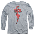 Elvis Presley Tcb Mens Long Sleeve Shirt Athletic Heather Officially Licensed